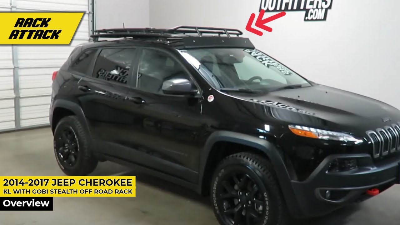 2014-2017 Jeep Cherokee KL with GOBI Stealth Off Road Rack and Ladder