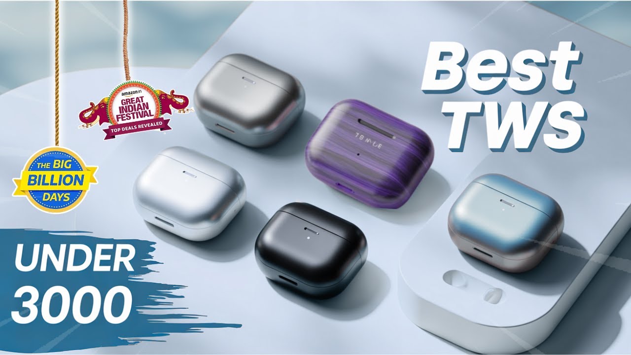 Top 3 Earbuds Under ₹3000 in India 2025 | Festival Sale Steals (Big Billion Days + Amazon GIF)