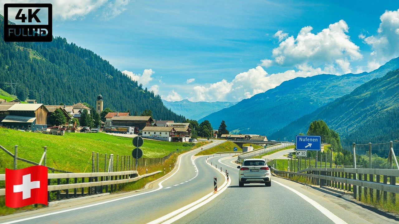 🇨🇭Driving through Switzerland: Bissone to Buchs PART 1 #4k #travel #2024