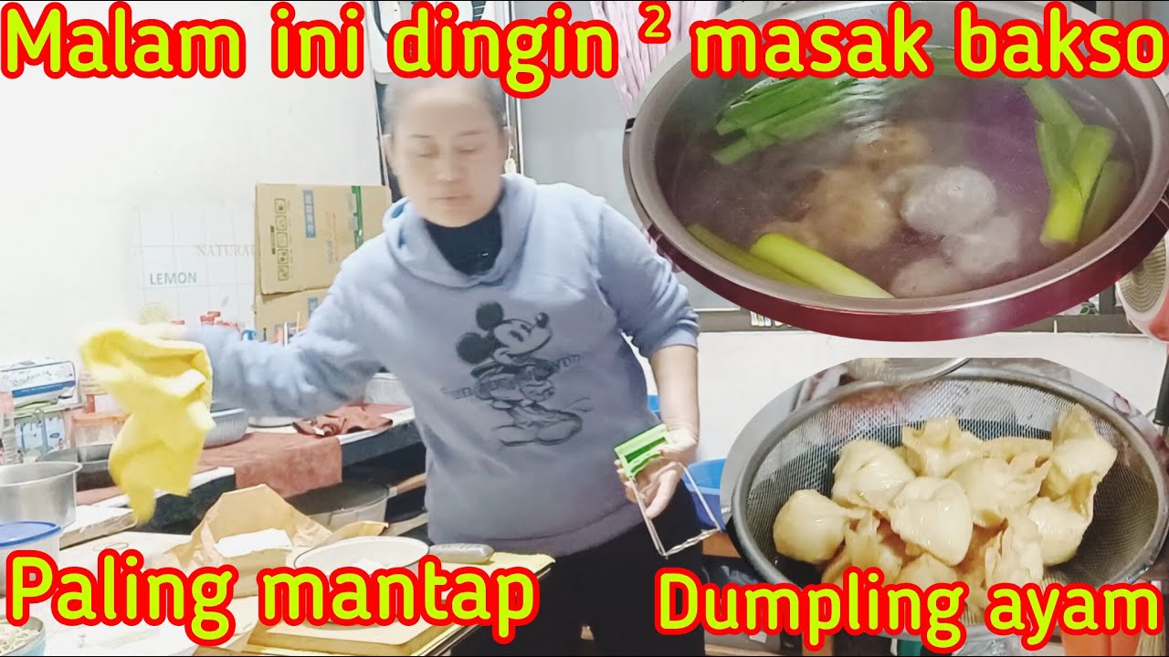 vlog!!masak bakso!!mantap!!cuaca dingin!!anget anget#bakso#makanan