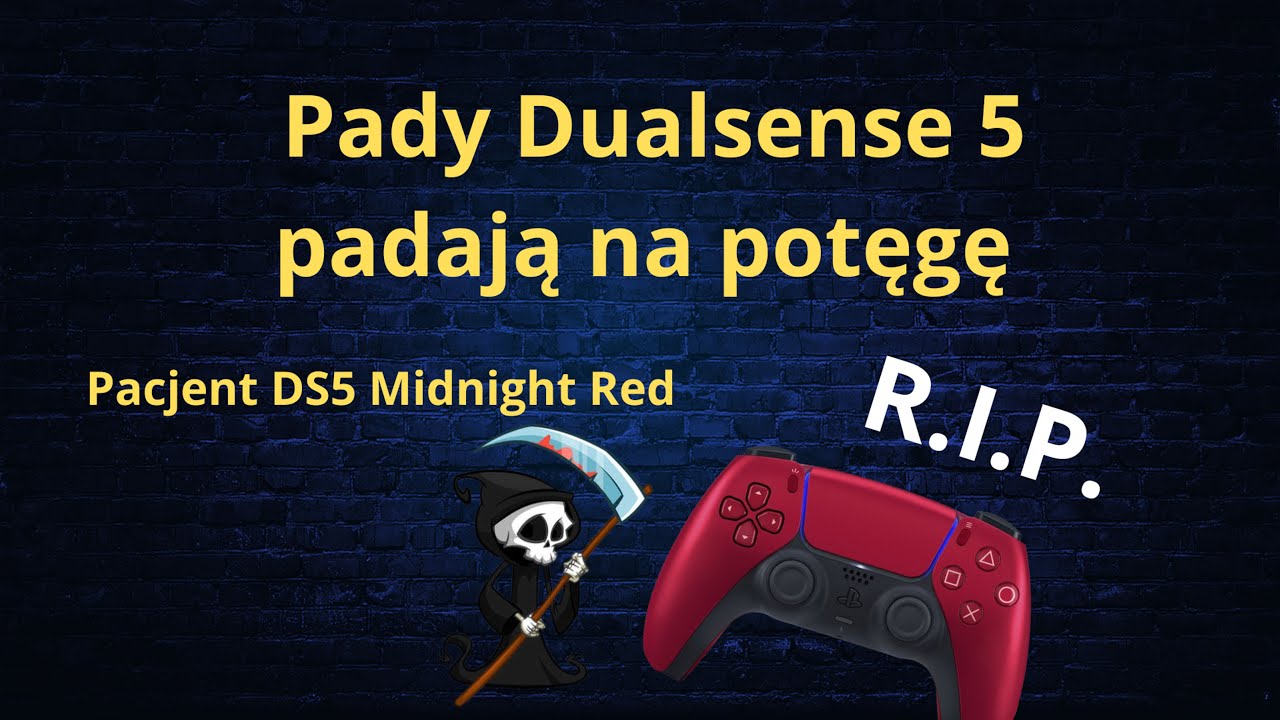 Pady Dualsense 5 padają na potęgę - Pacjent DS5 Midnight Red.