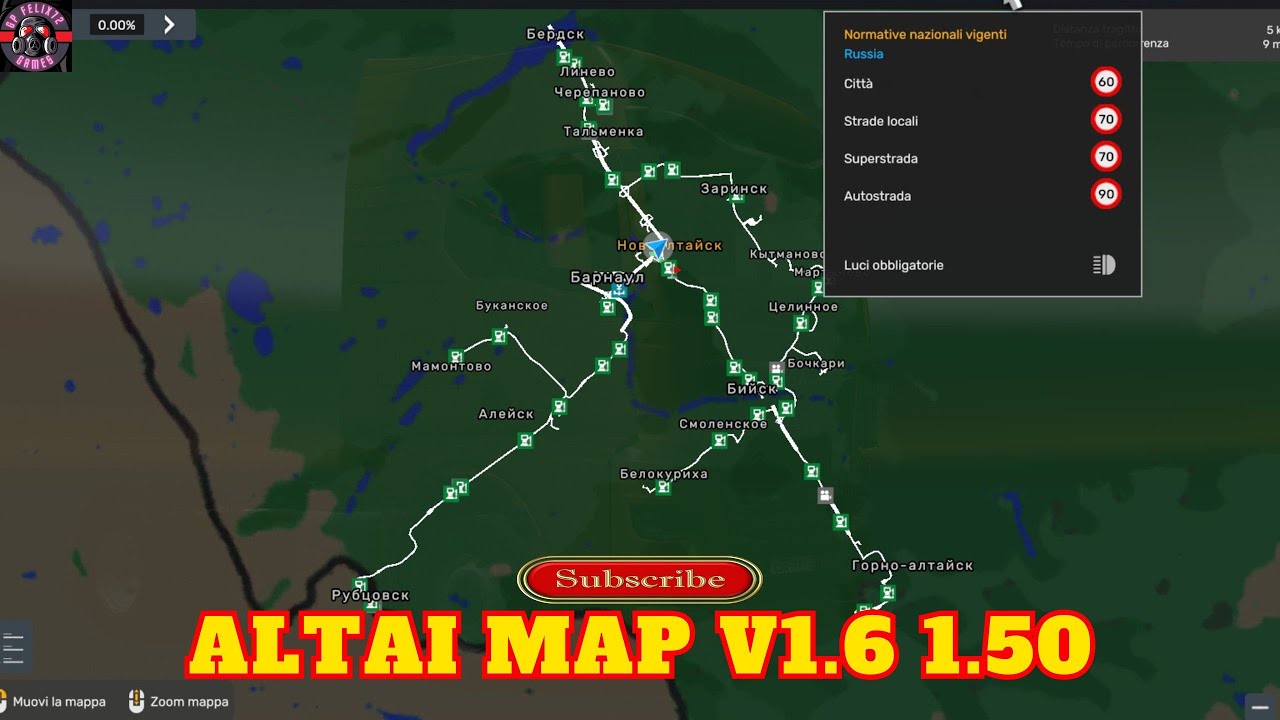 ETS2 1.50 ALTAI MAP V1.6