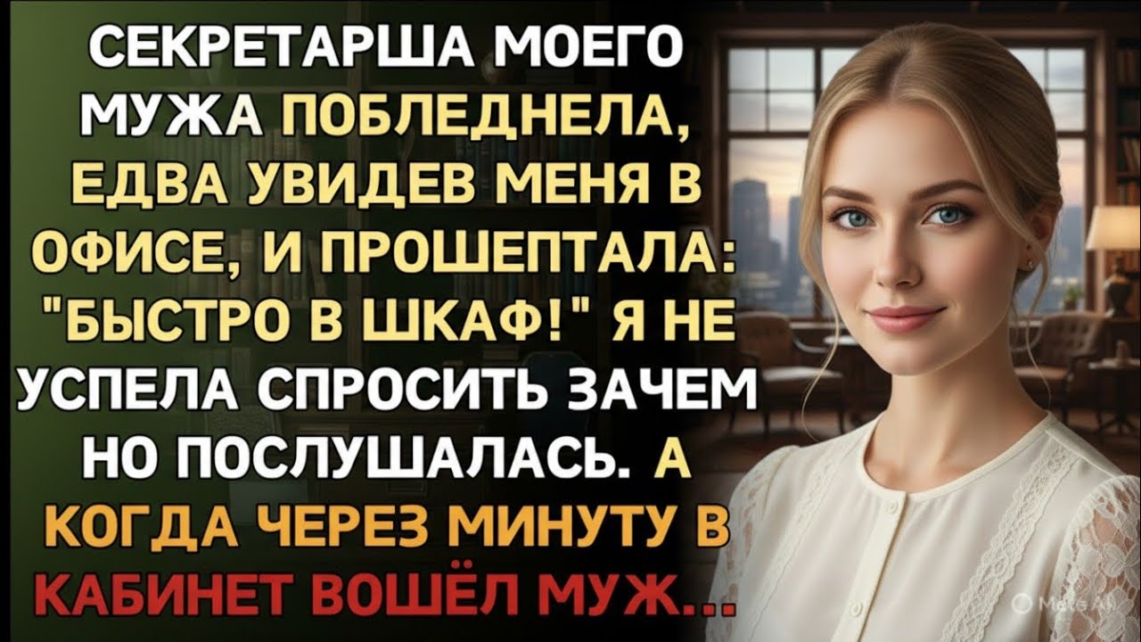 Секретарша шепнула: Быстро в шкаф! И закрыла дверь. Через минуту я услышала голос мужа и похолодела…