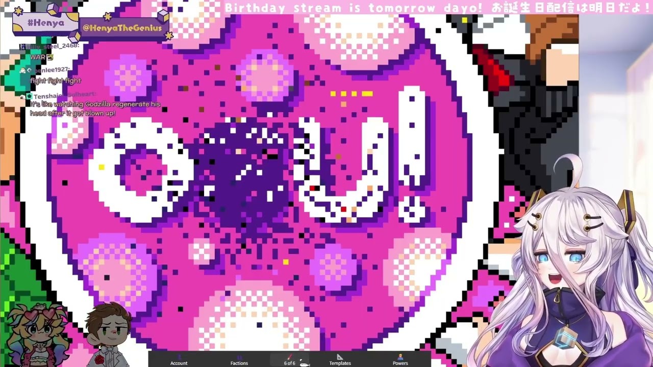 Osu got attacked on pixel canvas by Henya & Connor and they saw how fast The Swarm rebuild it