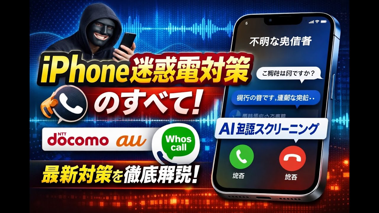 【完全保存版】iPhone迷惑電話対策のすべて｜AI通話スクリーニングで詐欺を撃退！