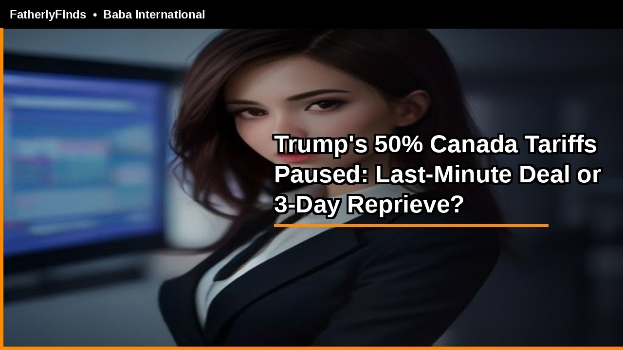 Trump's 50% Canada Tariffs Paused: Last-Minute Deal or 3-Day Reprieve?
