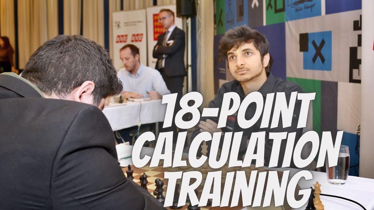 The 18-point Calculation training with Vidit Gujrathi vs Parham Maghsoodloo | Prague Masters 2022