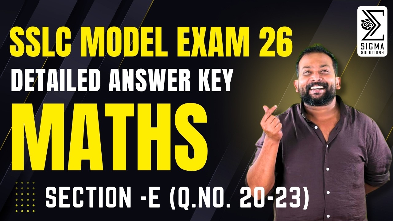 SSLC MATHS Model Exam -2026, Questions & Answer,  Section -E (Part A)