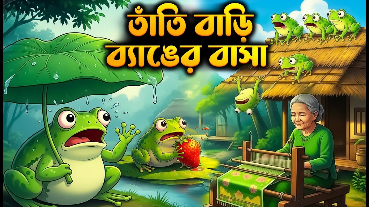 তাতির বাড়ি ব্যাঙের বাসা | Tatir Bari Benger Basa | Bengali Rhymes for Kids