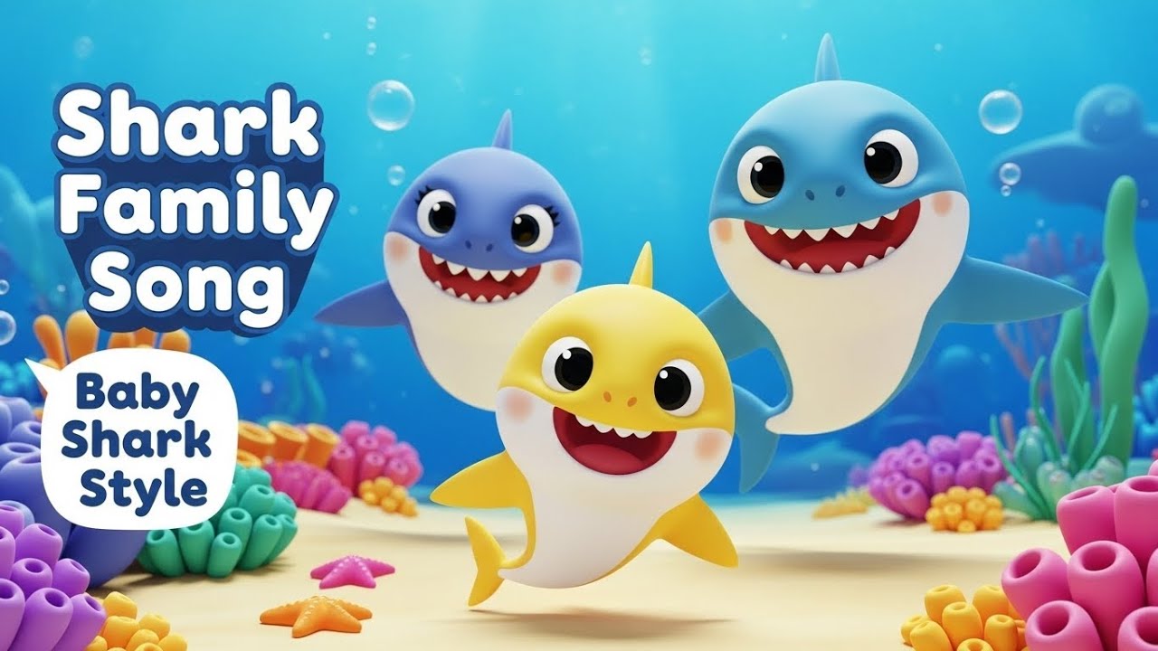 Baby Shark Style | Shark Family Song for Kids