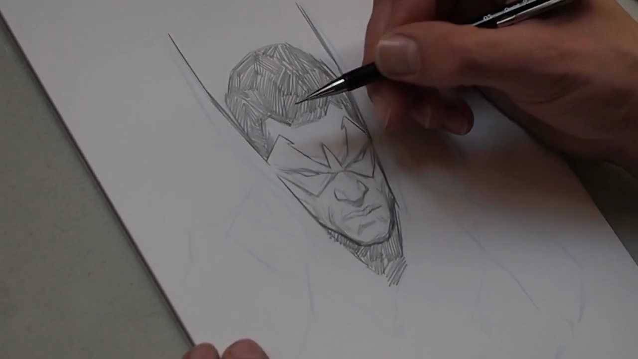 Bristol Comic Expo 2012 - Ben Oliver - Batwing drawing / rajz 2/2.