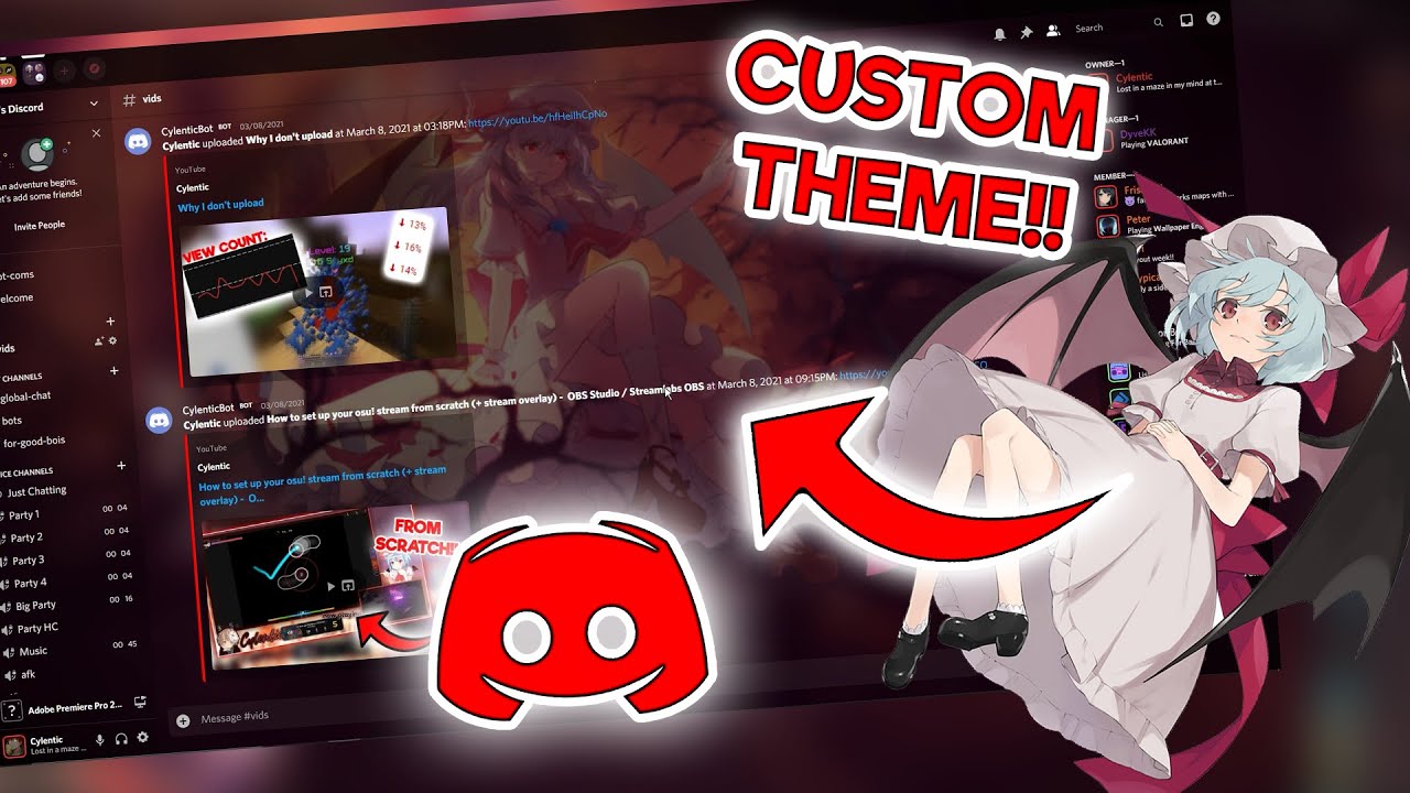custom discord theme tutorial | custom background, fonts, etc | discord customization tutorial 2022