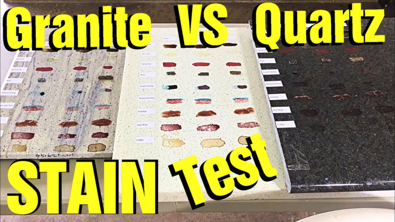 Granite Vs Quartz Countertop Stain Test Which is Better