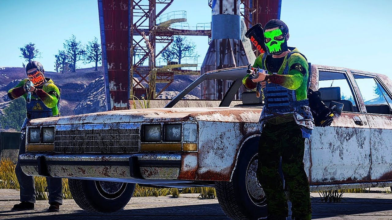 КАТАЕМСЯ НА МАШИНЕ И РЕЙДИМ в RUST x Never Lucky