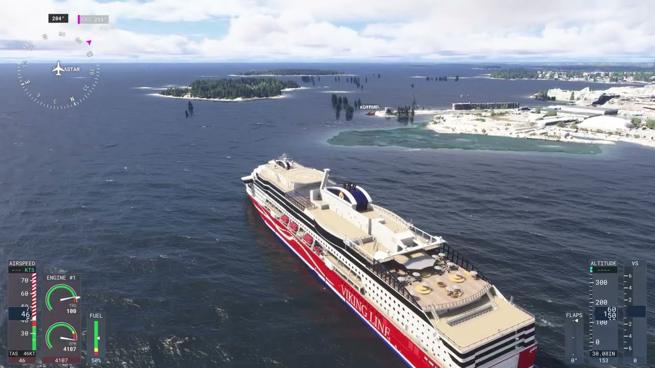Matkustajalaiva Viking Line Risteilee Helsingin Edustalla, MSFS24, Sailor Peku.