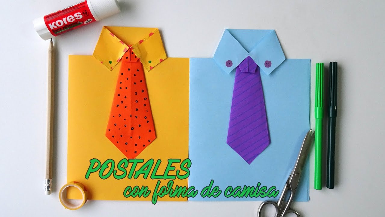 Tarjeta Postal con forma de camisa para el día del Padre