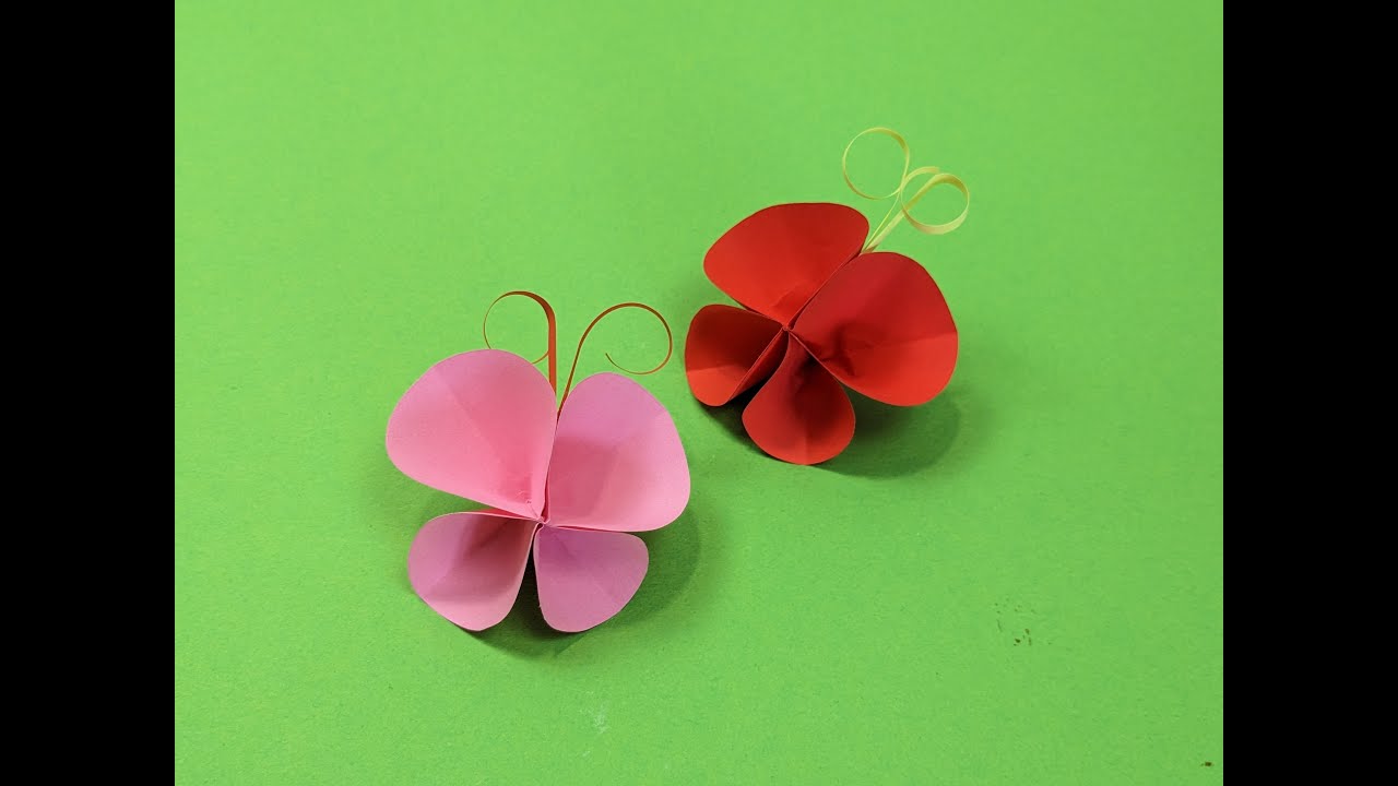 Schmetterlinge basteln: DIY Bastelidee f&uuml;r Kinder mit Papierfalten