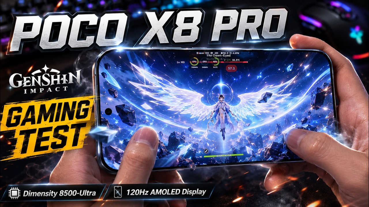 POCO X8 PRO GENSHIN Impact Gaming Test | Dimensity 8500-Ultra, 120Hz AMOLED Display