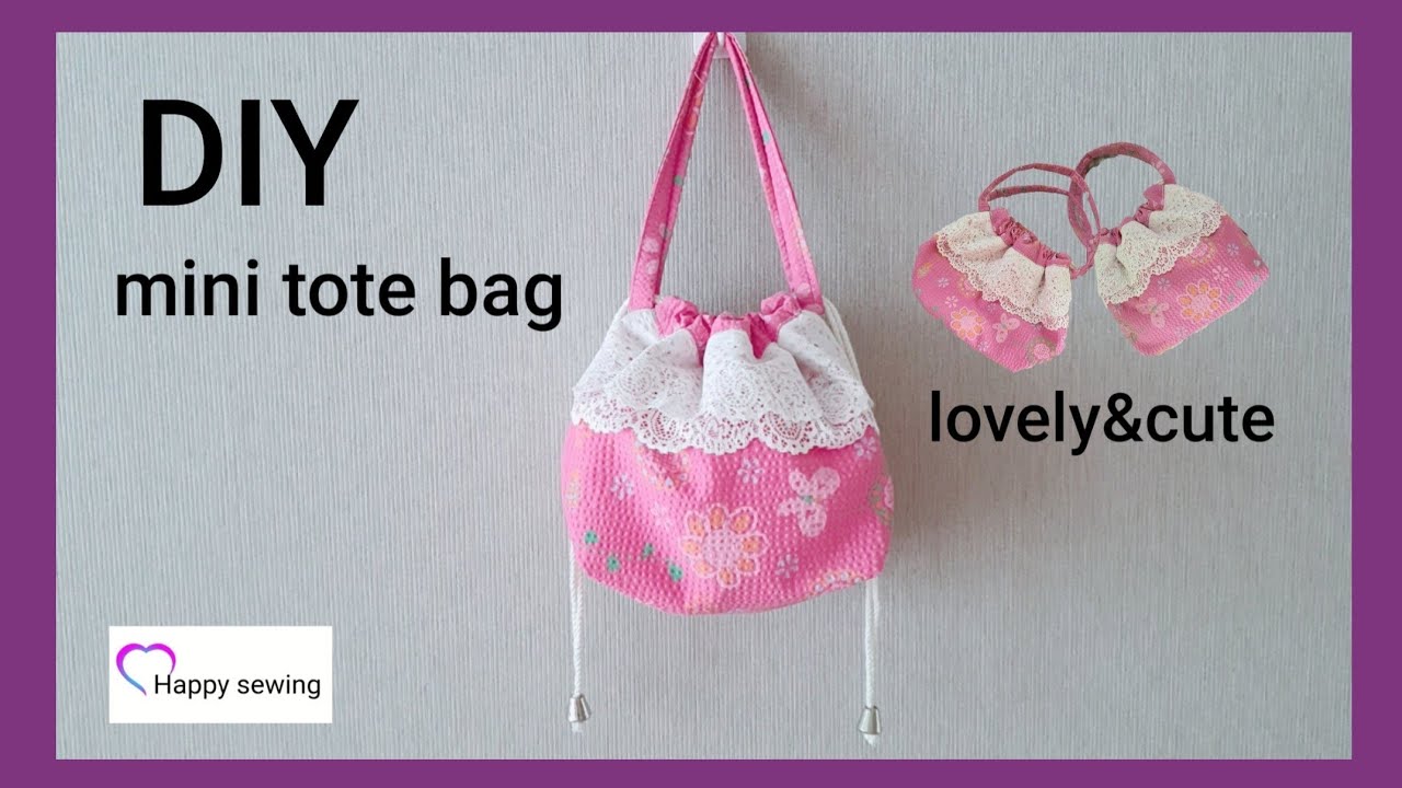 DIY mini totebag/토트백만들기/토드백만들기/에코백만들기/미니토트백만들기/가방만들기