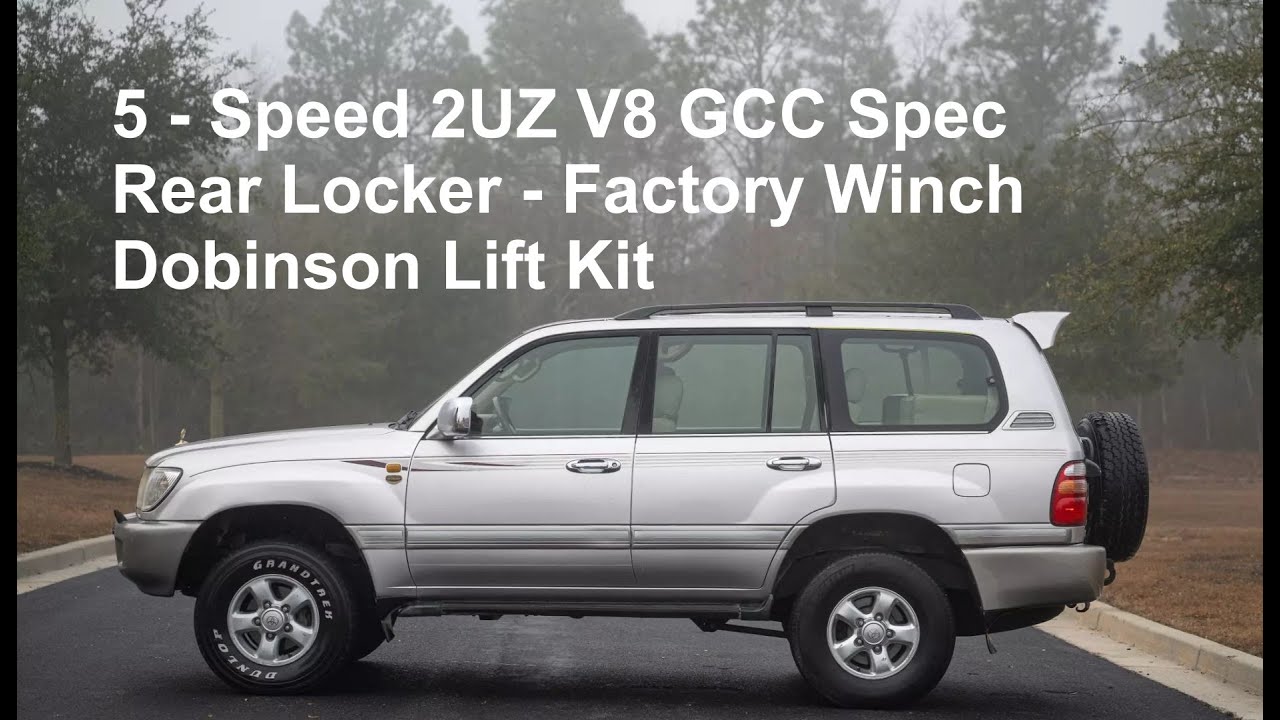 Toyota Land Cruiser 5 Speed 4.7L 2UZ V8 GCC Spec Factory Winch Rear Locker Dobinson Lift For Sale