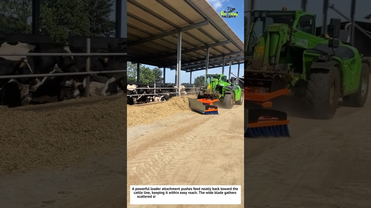 Smart Feed Pusher Machine! Faster & Cleaner Cattle Feeding System