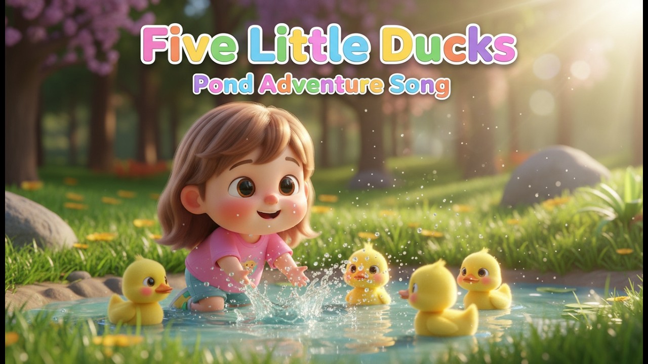 Five Little Ducks — Pond Adventure Song – Nursery Rhyme, Counting Fun, and Playful Learning
