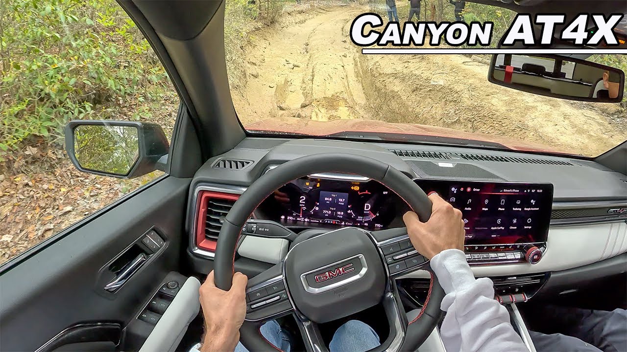 GMC Canyon AT4X 2023 года — вождение по грязи, бездорожью и дождю (бинауральное аудио от первого ...