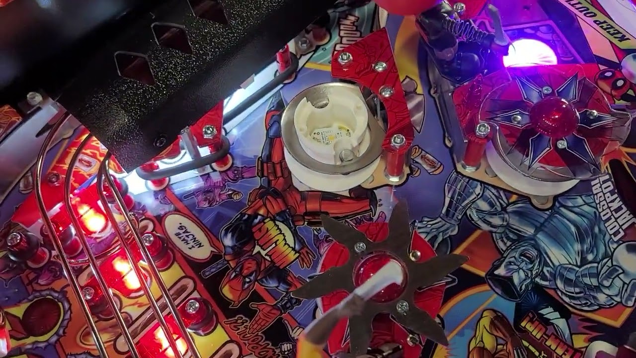 Stern Pinball Deadpool Ninja Pop Bumper Cap Installation.
