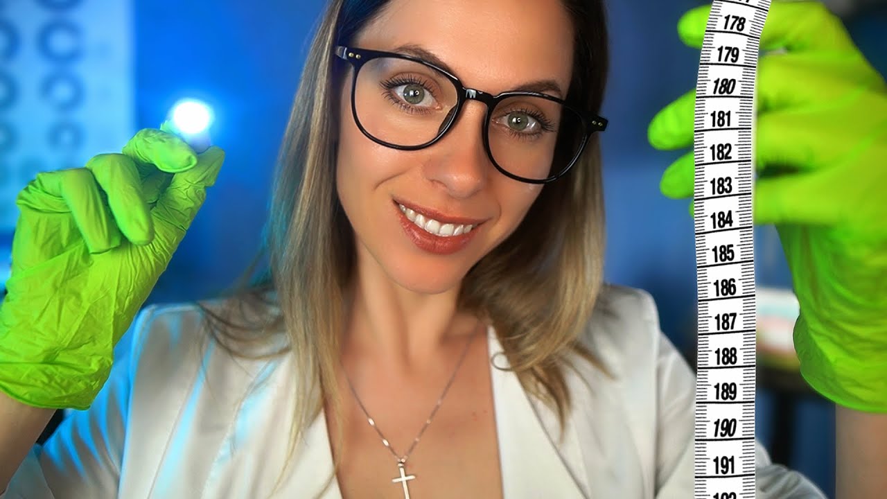 ASMR Measuring & Adjusting You | Head Turning, Bone Cracking, Ear Exam - Otoscope