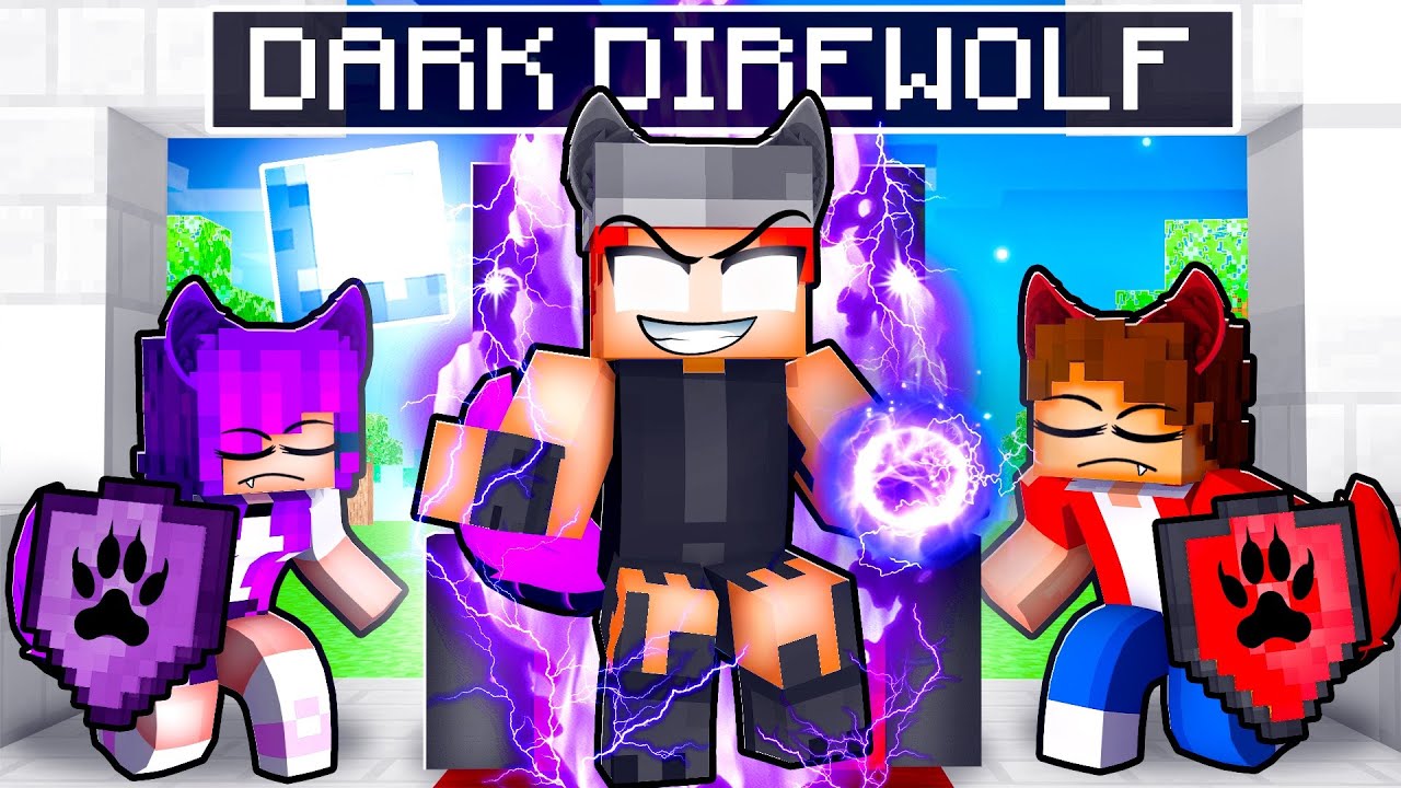 Playing as a DARK DIREWOLF KING in Minecraft!