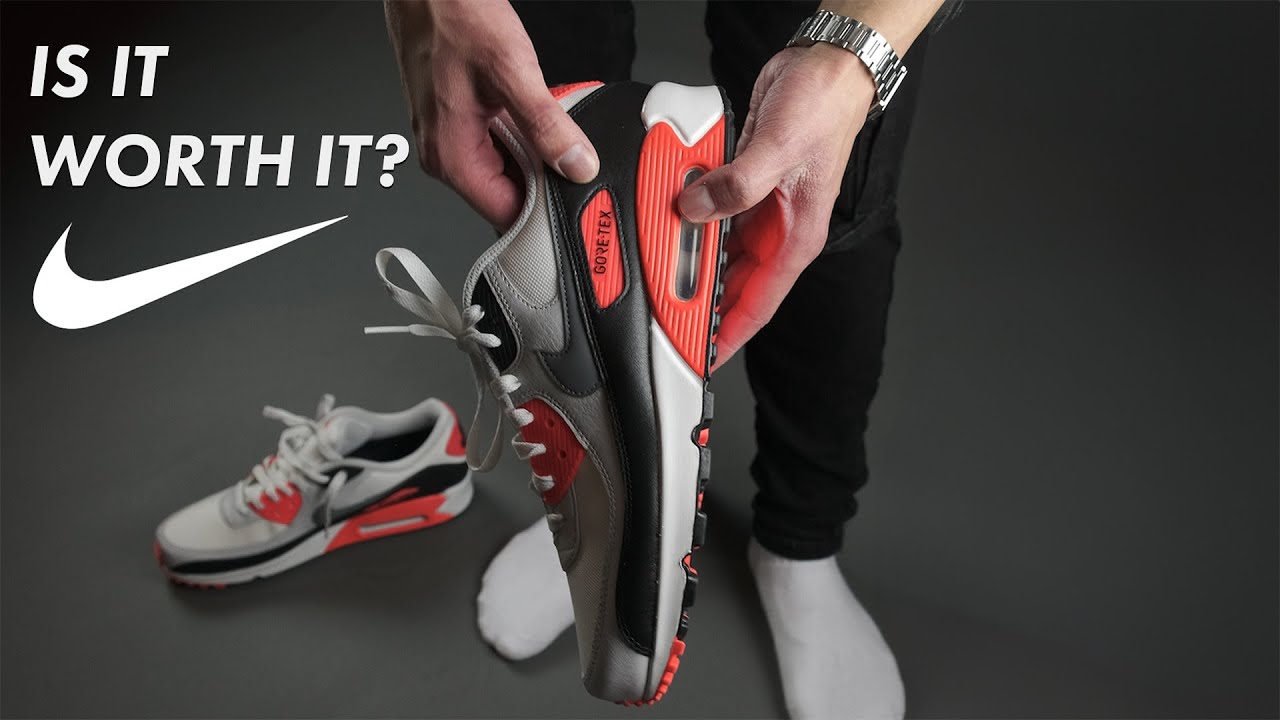 Recenzja but&oacute;w Nike Air Max 90 Gore-Tex z 2024 roku w wersji &bdquo;Infrared&rdquo; i na stopach