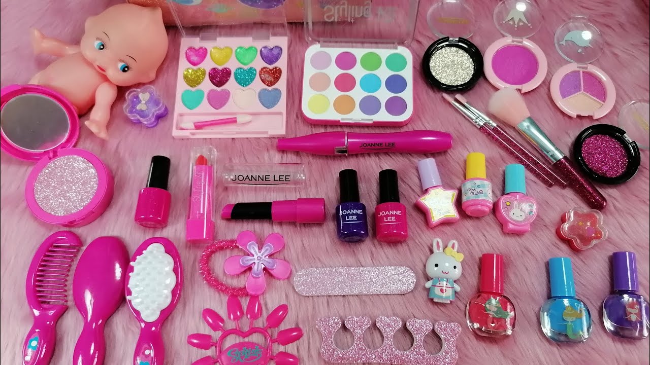 Most Satisfying with Unboxing Pink Fashion Accessories Makeup Kit with relaxing music 