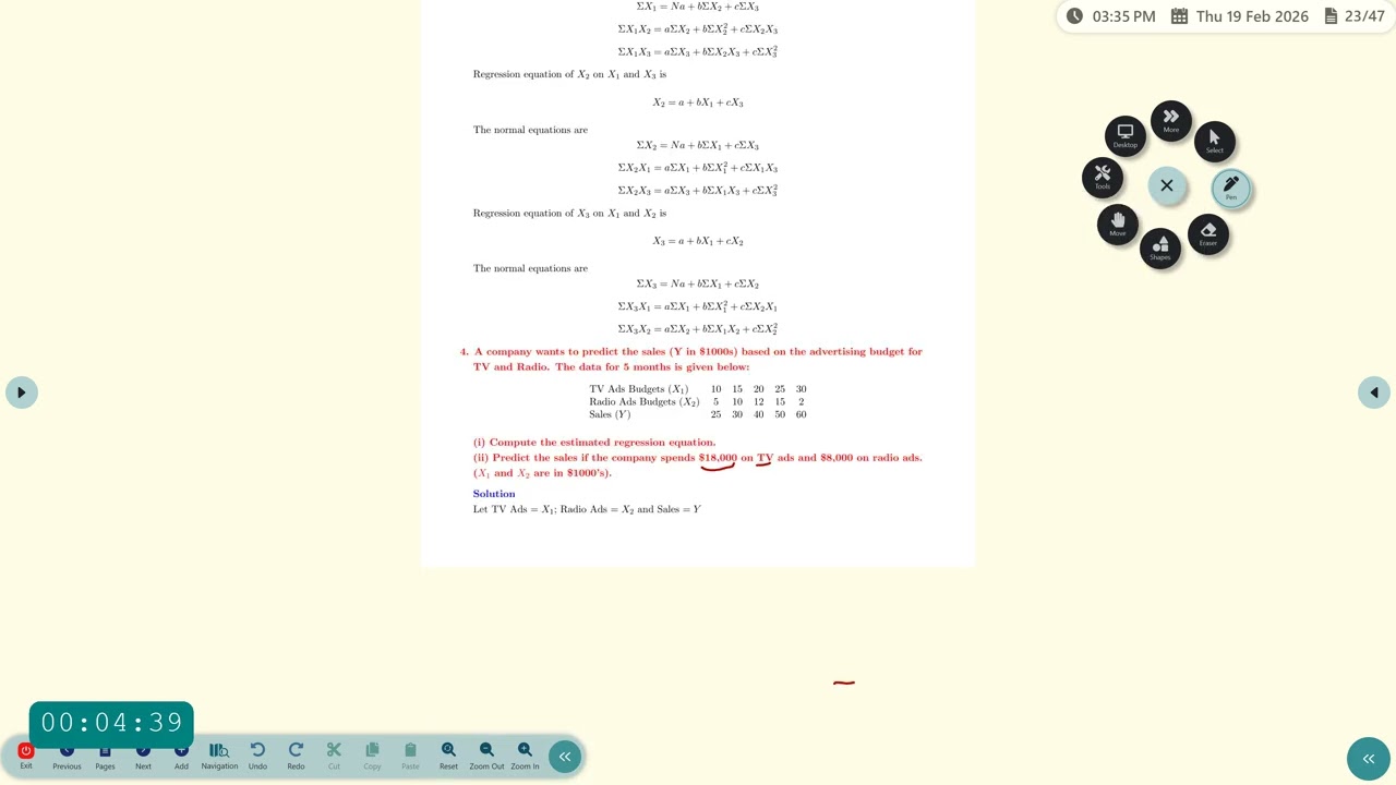 Regression Lines for Multiple Variables  Mr S Kamalanathan