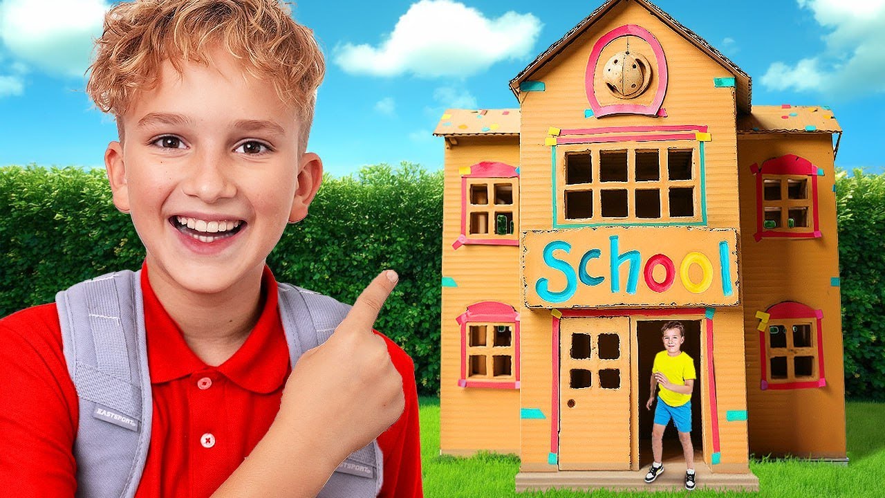 24 часа в картонной школе!
