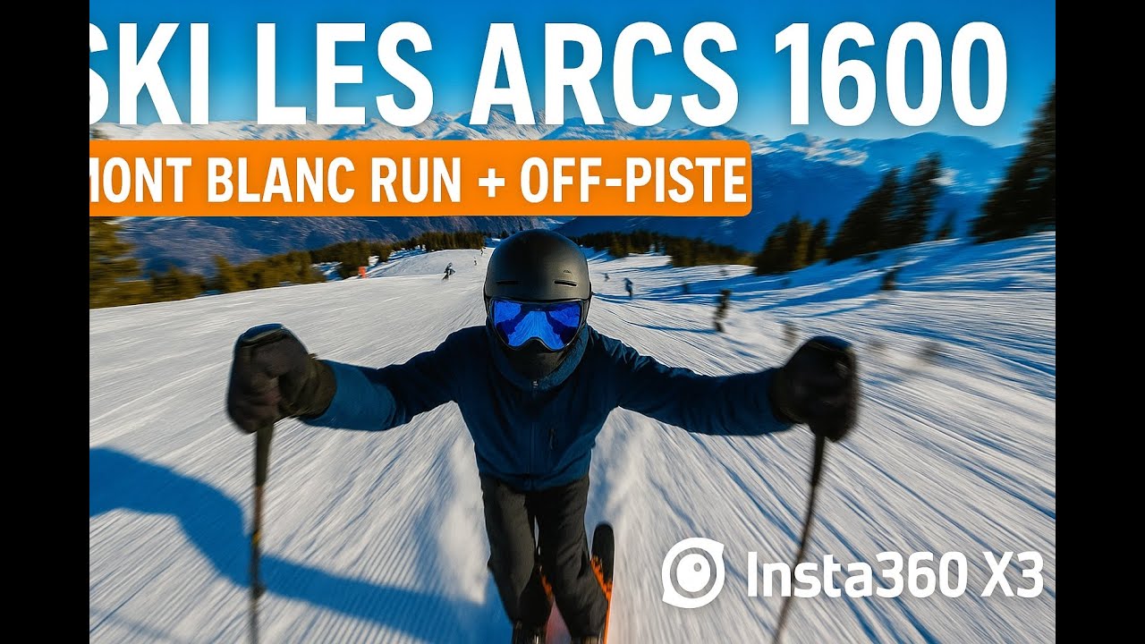 ⛷️ Ski Les Arcs 1600 | Chasing & Passing Skiers! | 360° POV Mont Blanc Les Arcs 20250215