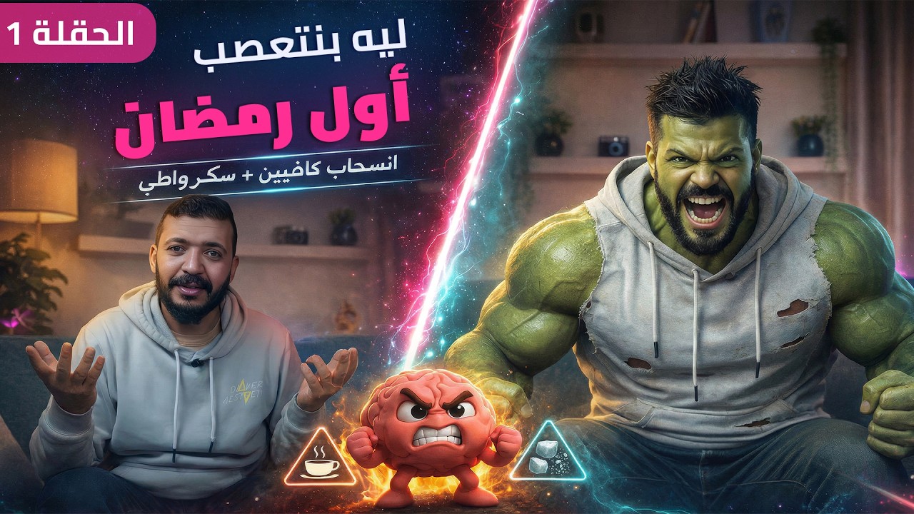 ليه بنتعصب أول رمضان؟ (انسحاب الكافيين + سكر واطي) 😅🧠
