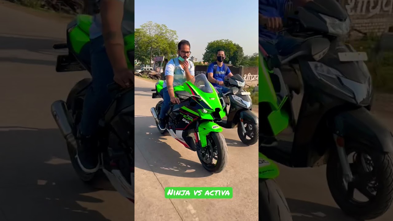 🥷🏻🥷🏻ZX10R VS  ACTIVA🤪🤪