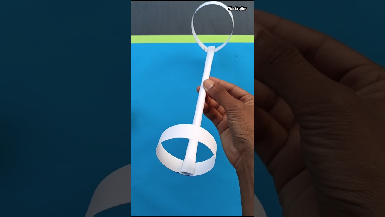 How to make a paper flying stick with two paper circle ⭕ , Amezing Homemade Paper flying stick #diy
