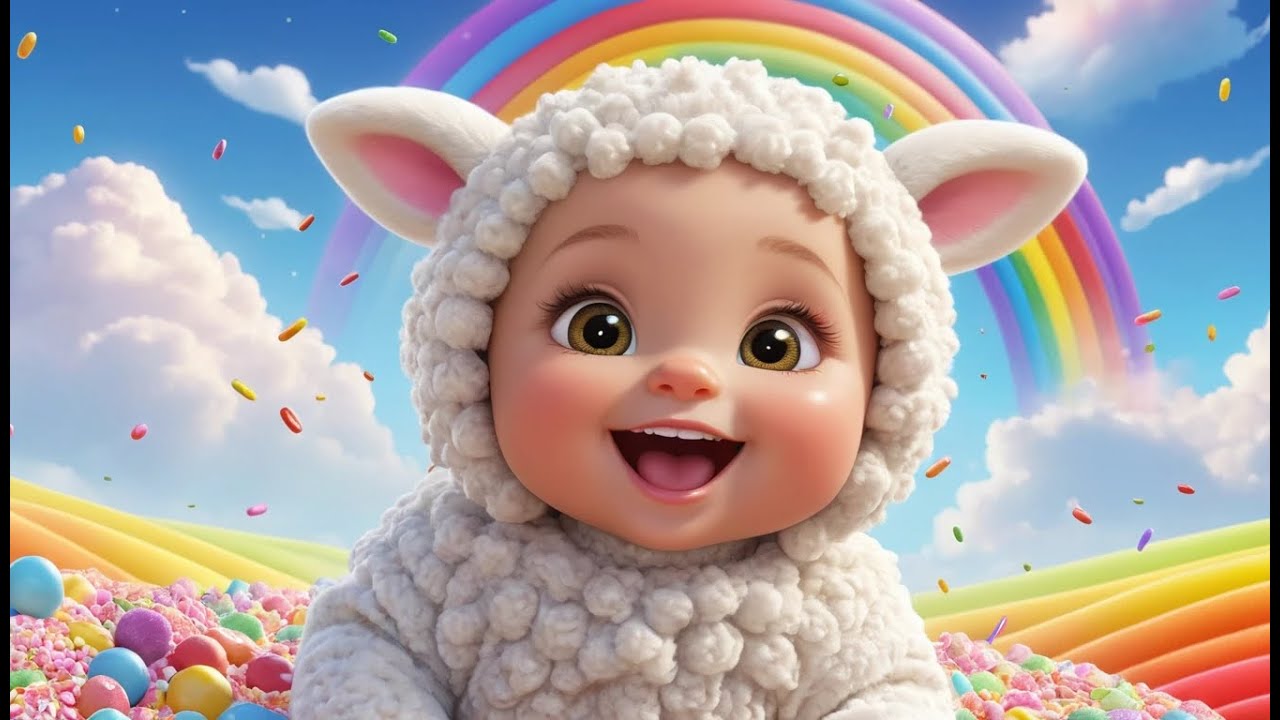 Baa Baa Candy Sheep’s Rainbow Trip | Fun Color Learning Song for Kids | Sweet Adventure Nursery