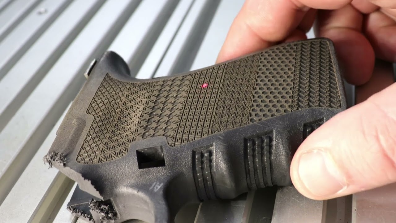 Glock Polymer Frame Stippling Using A Fiber Laser Testing