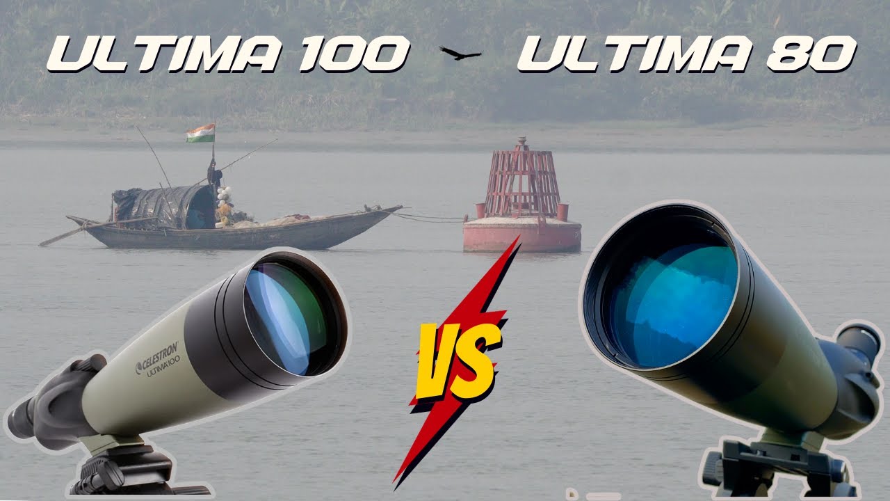 Celestron Ultima 20-60x80mm  Vs  Celestron Ultima 22-66x100mm Angled Zoom Spotting Scope