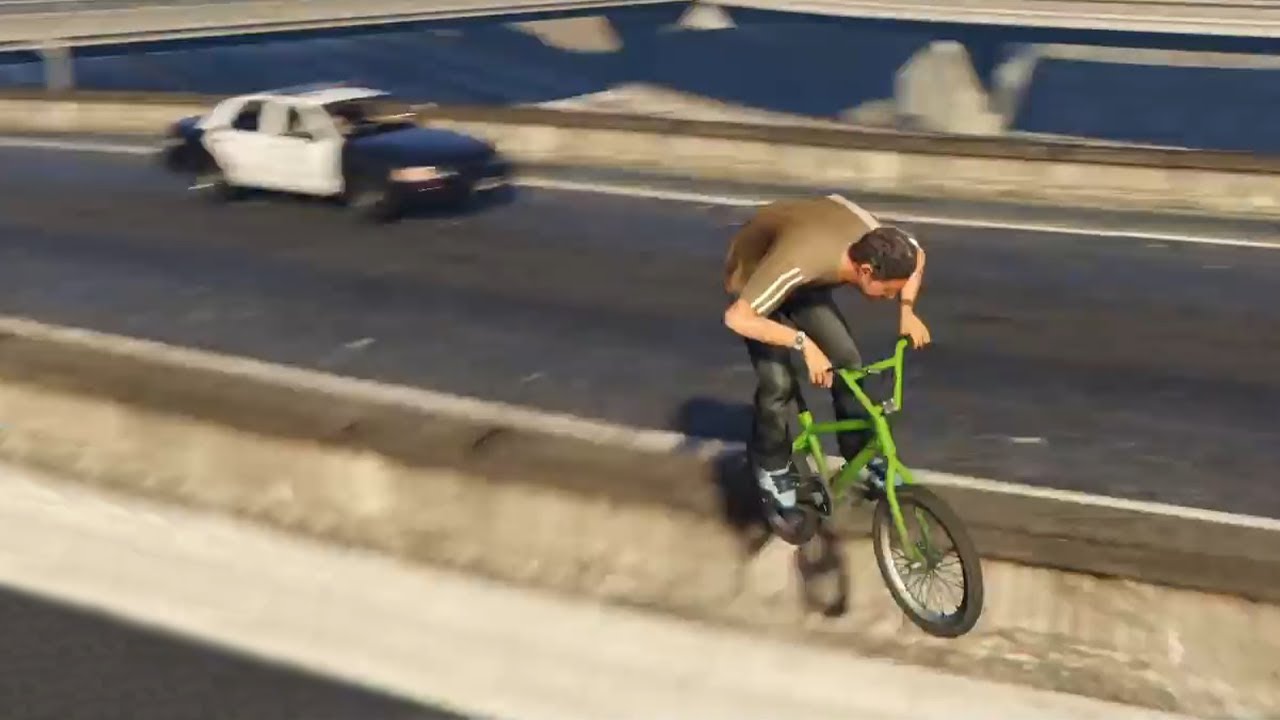 bogg dann evades police capture by doing BMX tricks