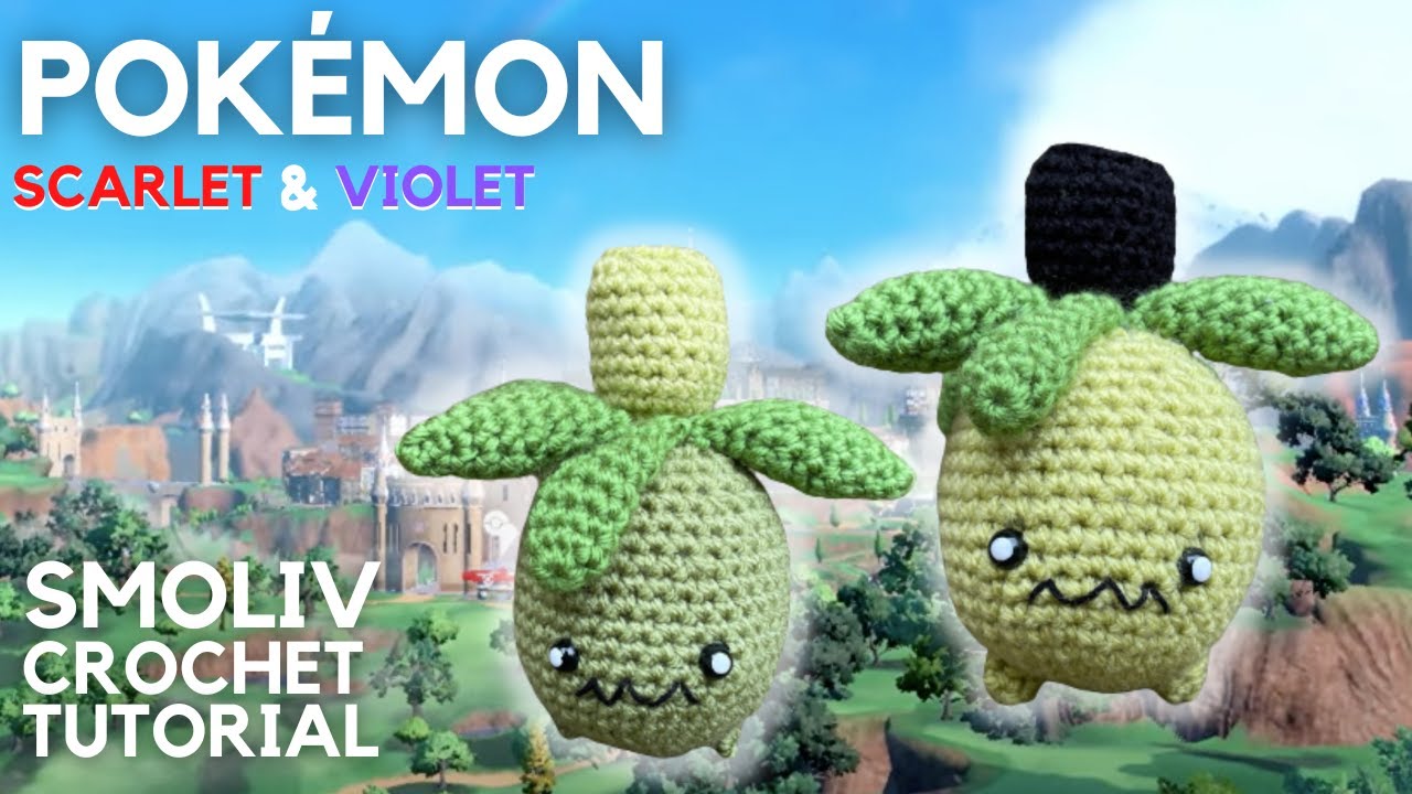BEGINNER CROCHET: POKÉMON SMOLIV CROCHET TUTORIAL | FREE AMIGURUMI PATTERN | SCARLET & VIOLET