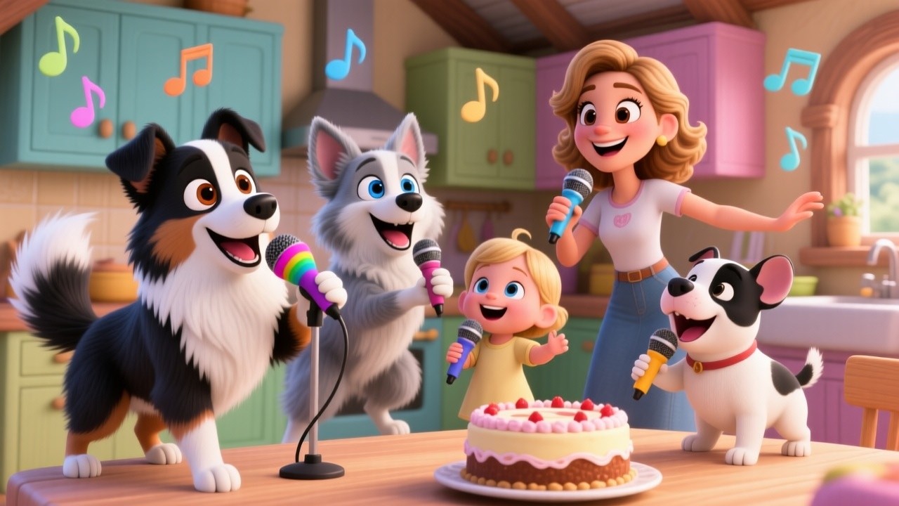 🍰🎵 Bate el Pastelito | Maggie la Border Collie | Canción Infantil para Bebés 🐶🍼