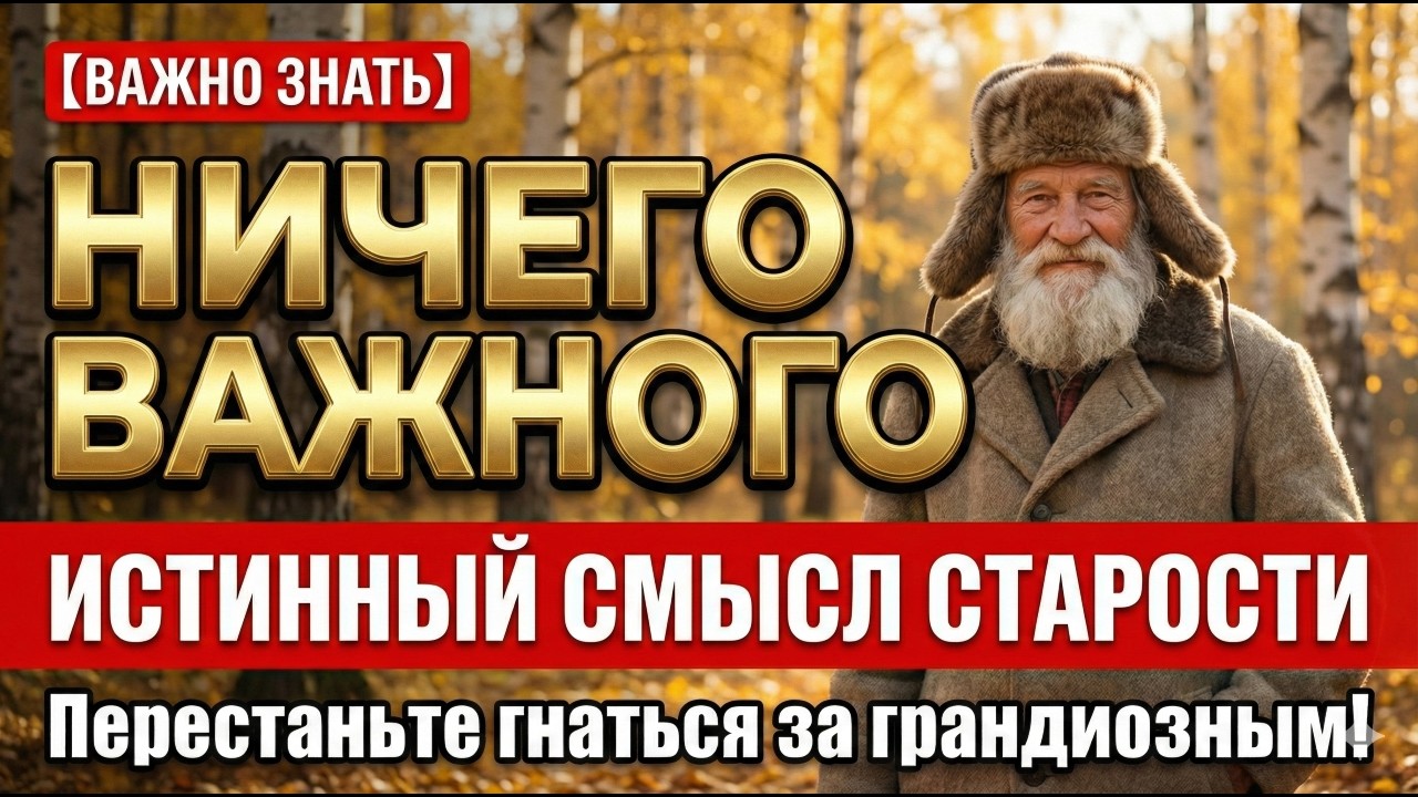 Эти слова изменят вашу старость! Как найти смысл жизни после 70 лет