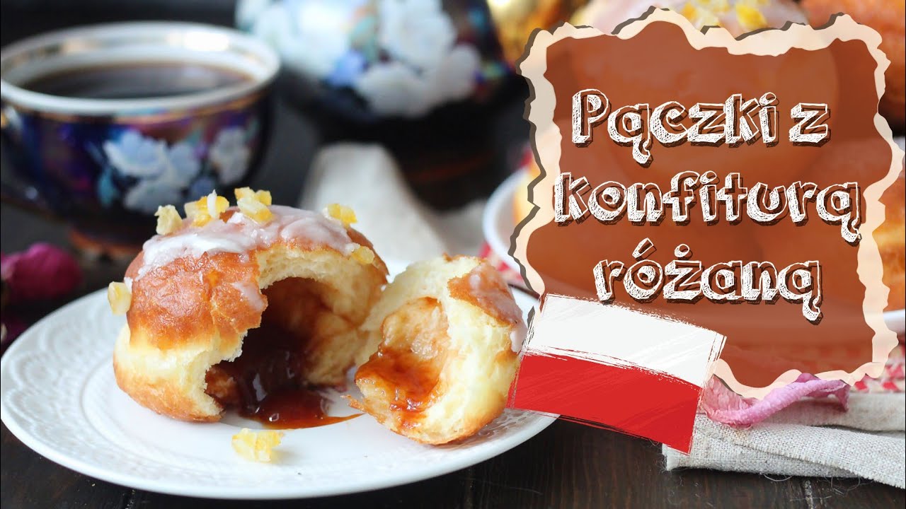 ПОЛЬСКАЯ КУХНЯ: Pączki z konfiturą różaną/ Пончики с конфитюром из шиповника