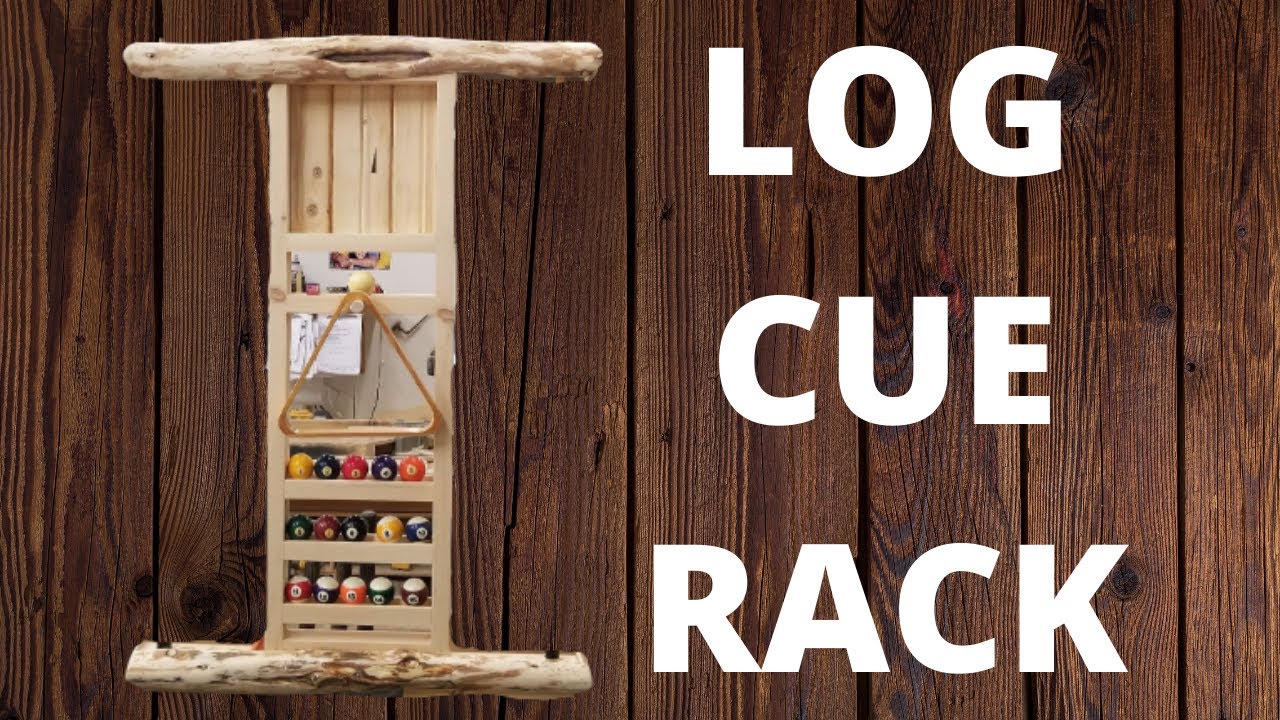 Log Cue rack custom built for a log pool table