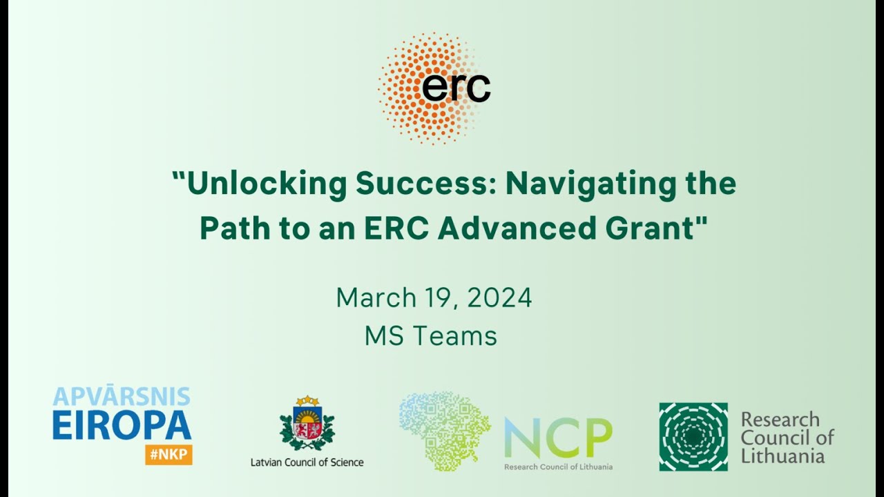 „Unlocking Success  Navigating the Path to an ERC Advanced Grant“ 19.03.2024 Meeting Recording