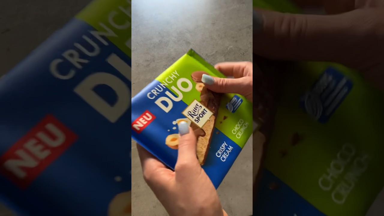 New Ritter Sport Crunchy Duo😍🔥#shortsvideo #asmr #asmrsounds #chocolate #rittersport #шоколад