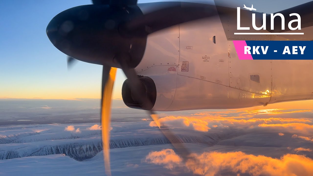 Full Flight - Icelandair Bombardier Dash 8 Q400 Flight From Reykjavik City to Akureyri
